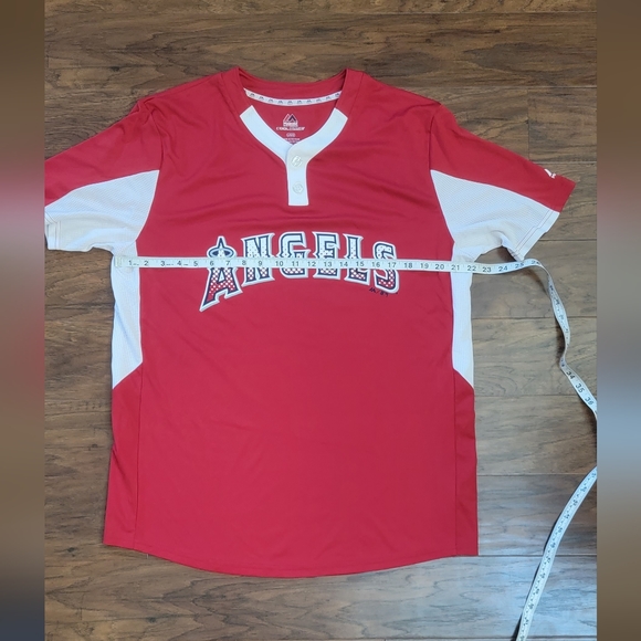 Los Angeles Angels Baseball MLB Men's Red Size Large Jersey T-Shirt - Picture 8 of 10